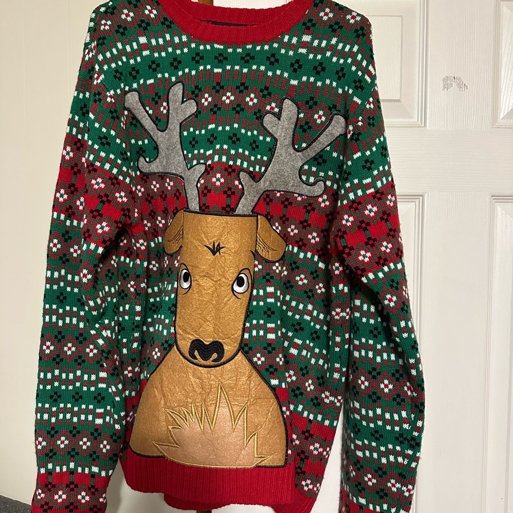 Unisex Festive Reindeer Sweater UGLY CHRISTMAS SWEATER